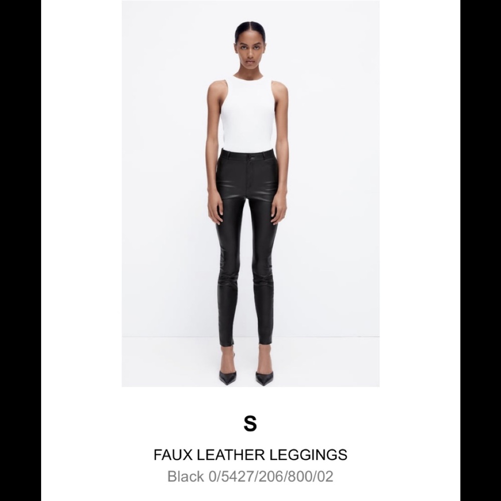Zara Faux Leather Leggings NWT